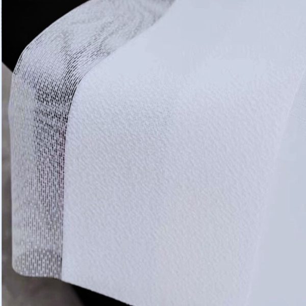 Plain sheer voile fabric sample
